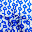 Pound A Metre Per Metre Per Metre Beautiful Digitally Printed 100% Cotton- 45" Wide (Blue & White Flower)