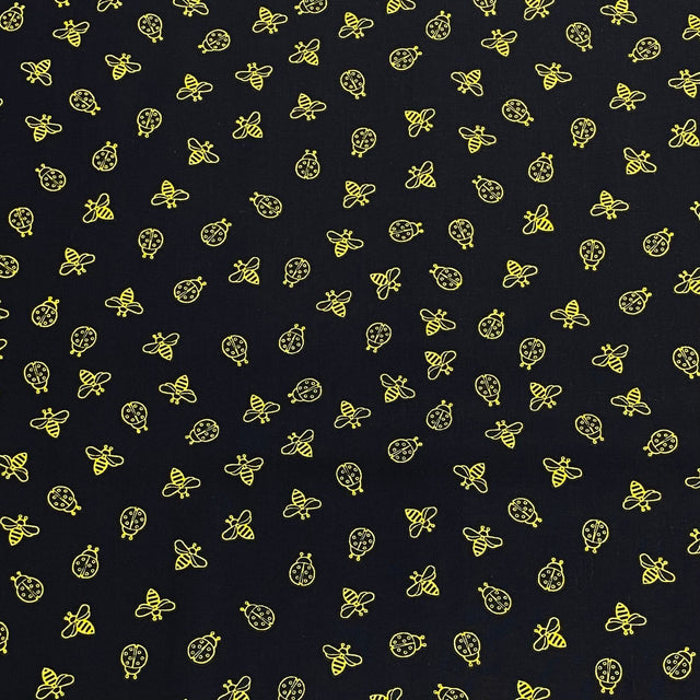 Pound A Metre Per Metre Per Metre Beautiful Digitally Printed 100% Cotton- 45" Wide (Bumblebee)