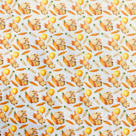 Pound A Metre Per Metre Per Metre Beautiful Digitally Printed 100% Cotton- 45" Wide (Bunnies)