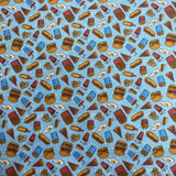 Pound A Metre Per Metre Per Metre Beautiful Digitally Printed 100% Cotton- 45" Wide (Burger)