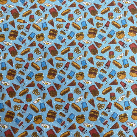 Pound A Metre Per Metre Per Metre Beautiful Digitally Printed 100% Cotton- 45" Wide (Burger)