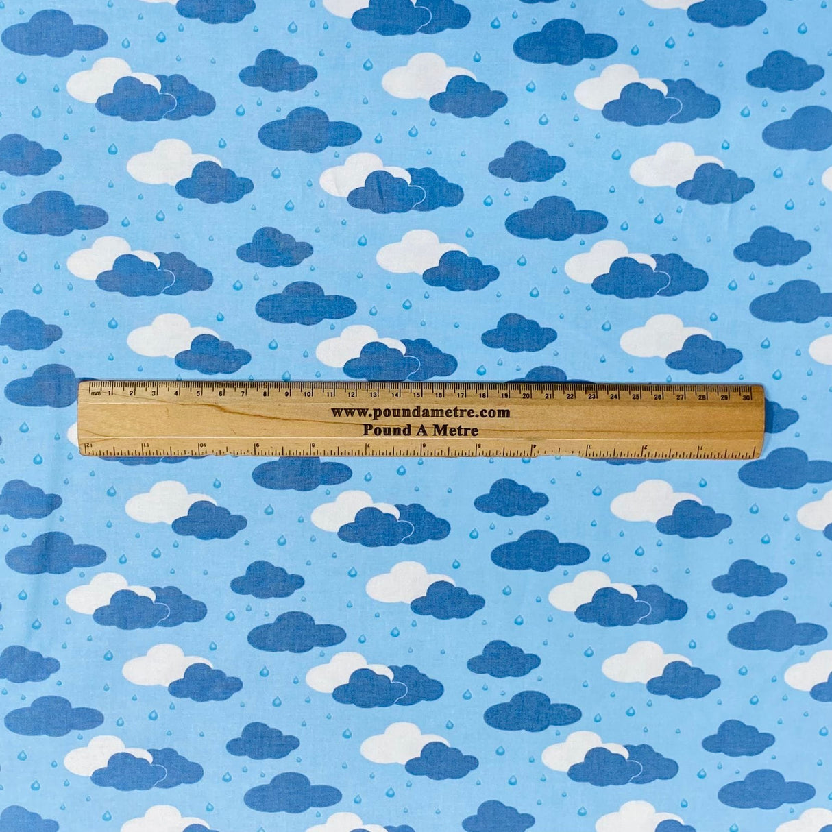 Pound A Metre Per Metre Per Metre Beautiful Digitally Printed 100% Cotton- 45" Wide (Clouds)