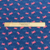 Pound A Metre Per Metre Per Metre Beautiful Digitally Printed 100% Cotton- 45" Wide (Crabs)