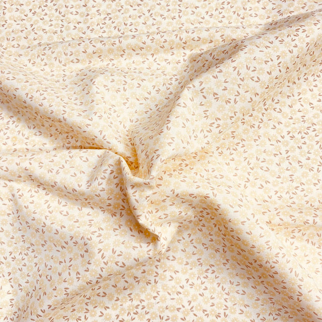 Pound A Metre Per Metre Per Metre Beautiful Digitally Printed 100% Cotton- 45" Wide (Cream)