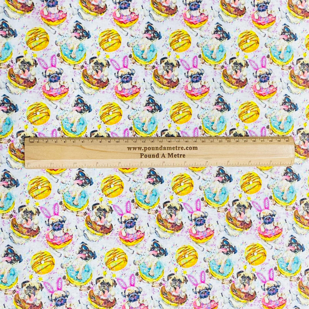 Pound A Metre Per Metre Per Metre Beautiful Digitally Printed 100% Cotton- 45" Wide (Donut)