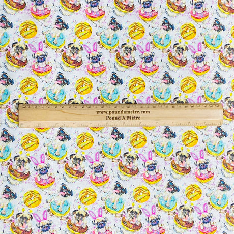 Pound A Metre Per Metre Per Metre Beautiful Digitally Printed 100% Cotton- 45" Wide (Donut)