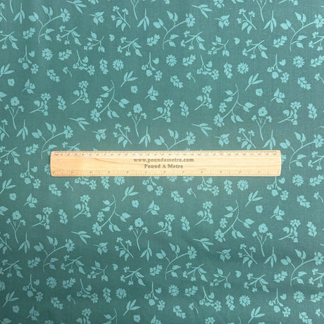 Pound A Metre Per Metre Per Metre Beautiful Digitally Printed 100% Cotton- 45" Wide (Emerald Floral)