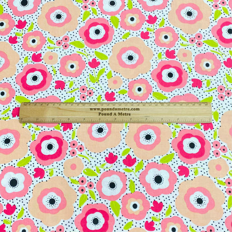 Pound A Metre Per Metre Per Metre Beautiful Digitally Printed 100% Cotton- 45" Wide (Flower Patch)