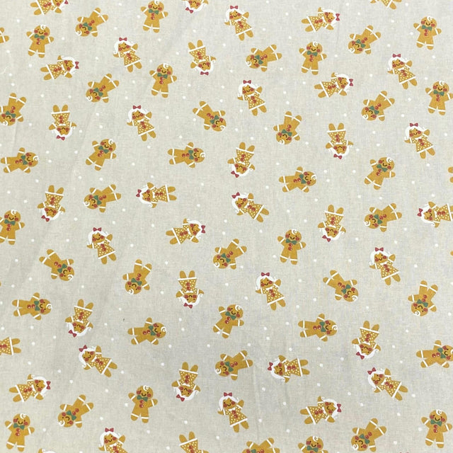 Pound A Metre Per Metre Per Metre Beautiful Digitally Printed 100% Cotton- 45" Wide (Gingerbread)