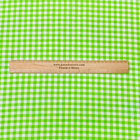 Pound A Metre Per Metre Per Metre Beautiful Digitally Printed 100% Cotton- 45" Wide (Green Checks)