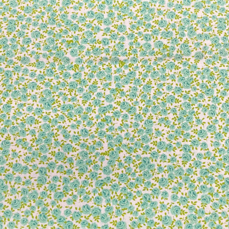 Pound A Metre Per Metre Per Metre Beautiful Digitally Printed 100% Cotton- 45" Wide (Green Floral)