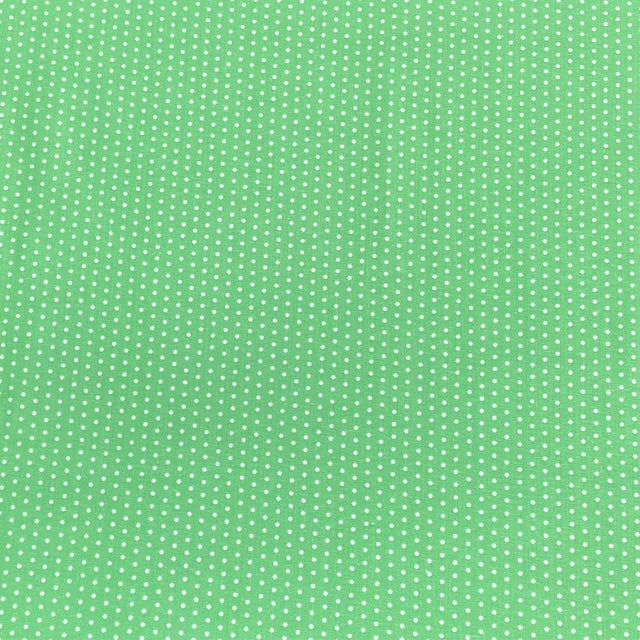 Pound A Metre Per Metre Per Metre Beautiful Digitally Printed 100% Cotton- 45" Wide (Green Polka)