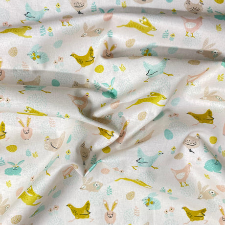 Pound A Metre Per Metre Per Metre Beautiful Digitally Printed 100% Cotton- 45" Wide (Hen)