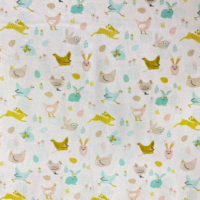 Pound A Metre Per Metre Per Metre Beautiful Digitally Printed 100% Cotton- 45" Wide (Hen)