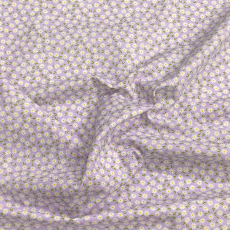 Pound A Metre Per Metre Per Metre Beautiful Digitally Printed 100% Cotton- 45" Wide (Lilac Floral)