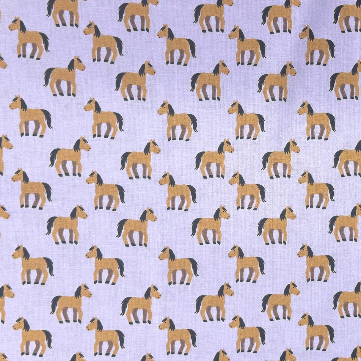 Pound A Metre Per Metre Per Metre Beautiful Digitally Printed 100% Cotton- 45" Wide (Lilac Horse)