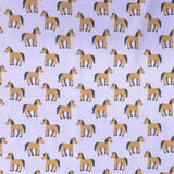 Pound A Metre Per Metre Per Metre Beautiful Digitally Printed 100% Cotton- 45" Wide (Lilac Horse)