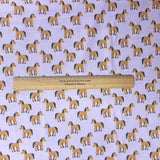 Pound A Metre Per Metre Per Metre Beautiful Digitally Printed 100% Cotton- 45" Wide (Lilac Horse)