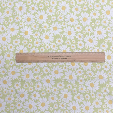 Pound A Metre Per Metre Per Metre Beautiful Digitally Printed 100% Cotton- 45" Wide (Lime Floral)