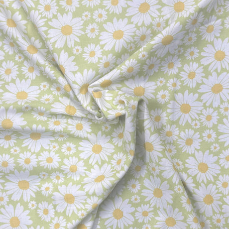 Pound A Metre Per Metre Per Metre Beautiful Digitally Printed 100% Cotton- 45" Wide (Lime Floral)