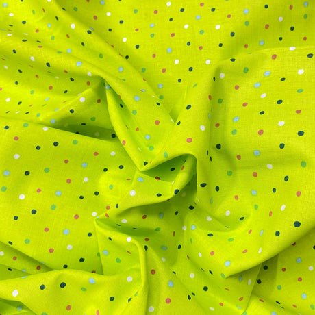 Pound A Metre Per Metre Per Metre Beautiful Digitally Printed 100% Cotton- 45" Wide (Lime Green)