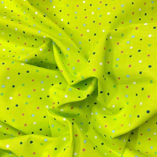 Pound A Metre Per Metre Per Metre Beautiful Digitally Printed 100% Cotton- 45" Wide (Lime Green)