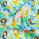 Pound A Metre Per Metre Per Metre Beautiful Digitally Printed 100% Cotton- 45" Wide (Mermaid)
