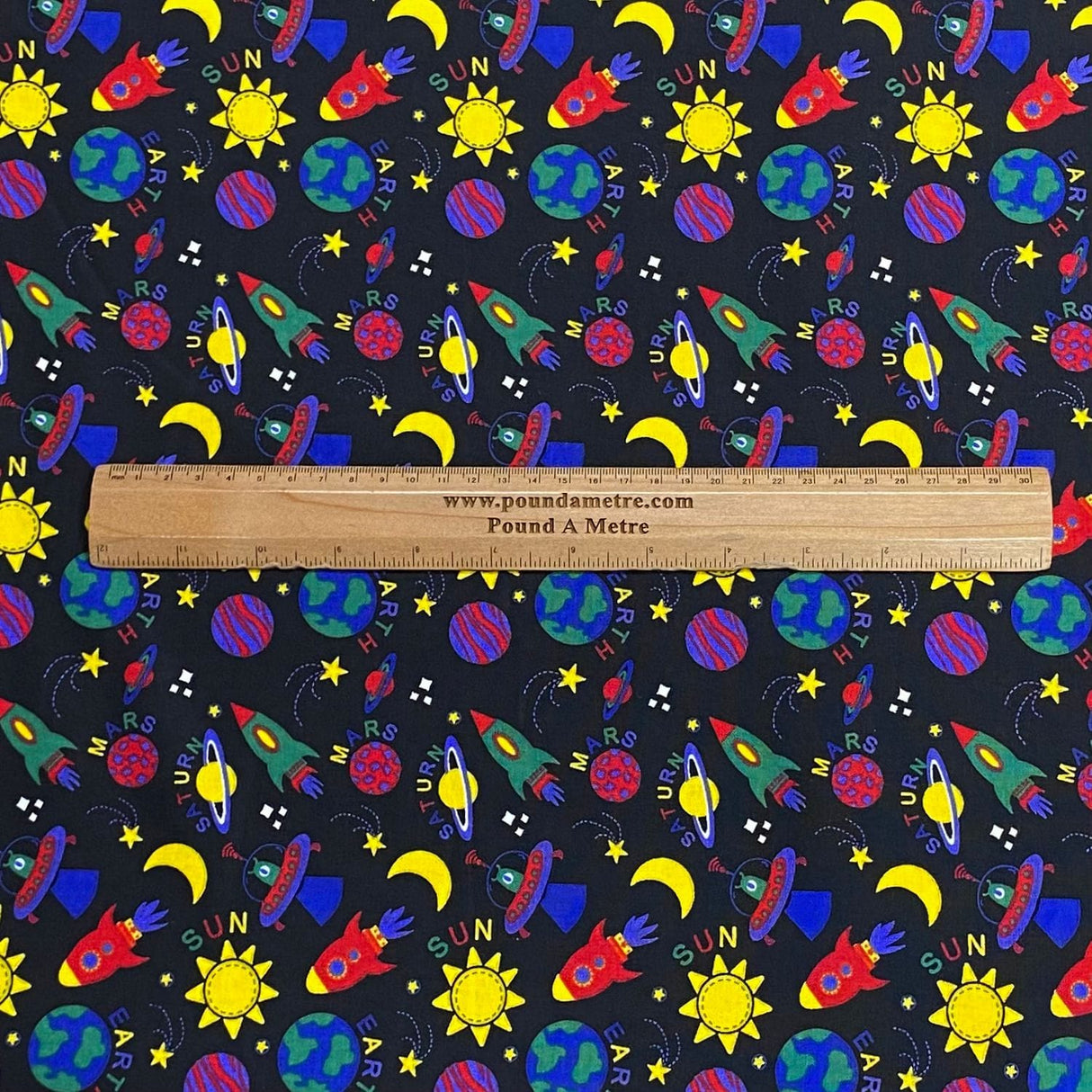 Pound A Metre Per Metre Per Metre Beautiful Digitally Printed 100% Cotton- 45" Wide (Moons)