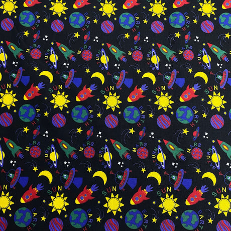 Pound A Metre Per Metre Per Metre Beautiful Digitally Printed 100% Cotton- 45" Wide (Moons)