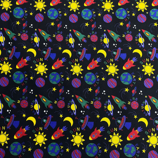 Pound A Metre Per Metre Per Metre Beautiful Digitally Printed 100% Cotton- 45" Wide (Moons)