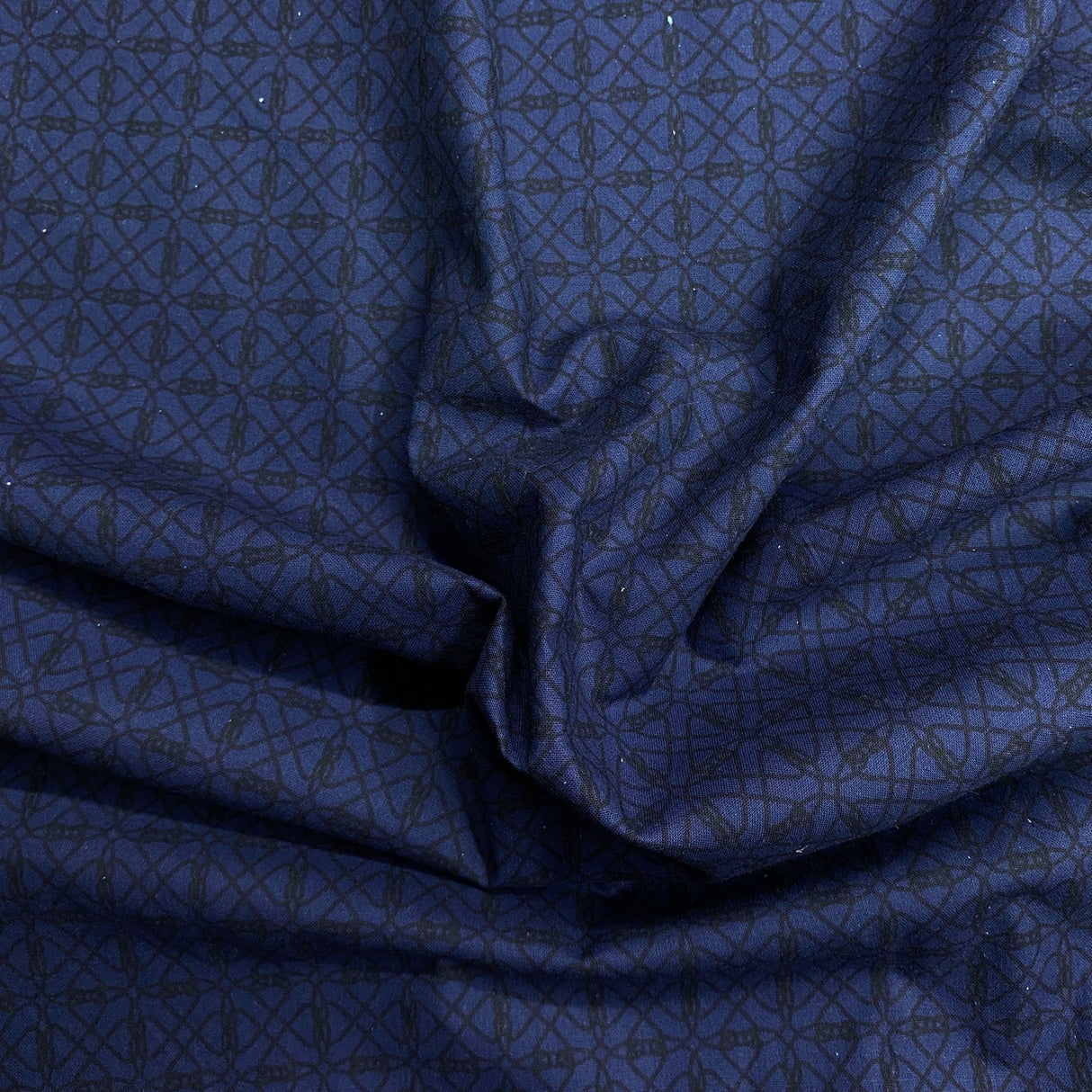 Pound A Metre Per Metre Per Metre Beautiful Digitally Printed 100% Cotton- 45" Wide (Navy)