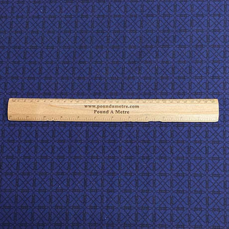 Pound A Metre Per Metre Per Metre Beautiful Digitally Printed 100% Cotton- 45" Wide (Navy)