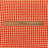 Pound A Metre Per Metre Per Metre Beautiful Digitally Printed 100% Cotton- 45" Wide (Orange Checks)