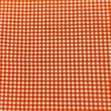 Pound A Metre Per Metre Per Metre Beautiful Digitally Printed 100% Cotton- 45" Wide (Orange Checks)