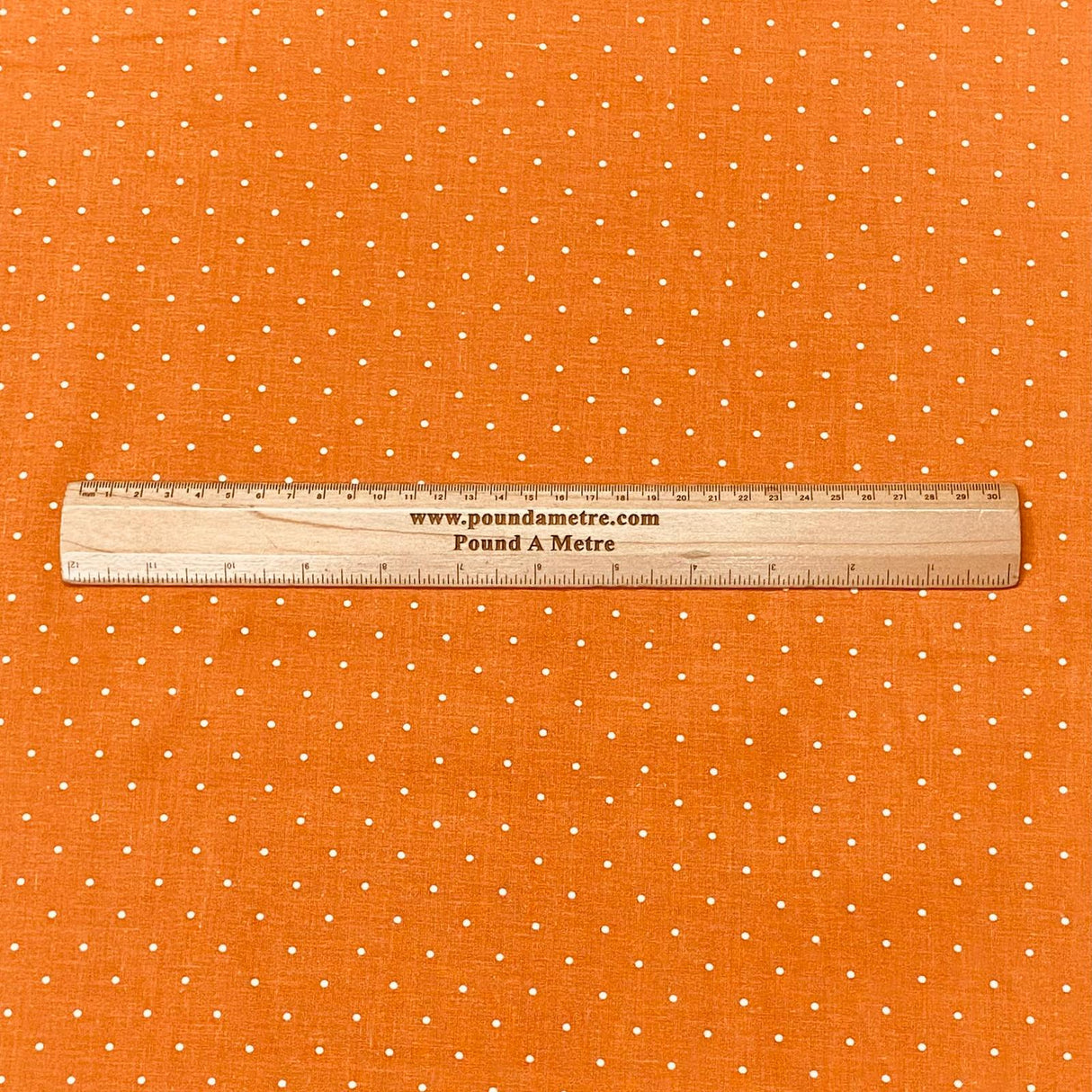 Pound A Metre Per Metre Per Metre Beautiful Digitally Printed 100% Cotton- 45" Wide (Orange Polka)
