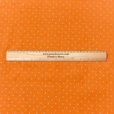 Pound A Metre Per Metre Per Metre Beautiful Digitally Printed 100% Cotton- 45" Wide (Orange Polka)