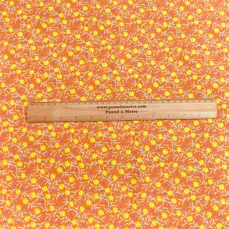 Pound A Metre Per Metre Per Metre Beautiful Digitally Printed 100% Cotton- 45" Wide (Orange)