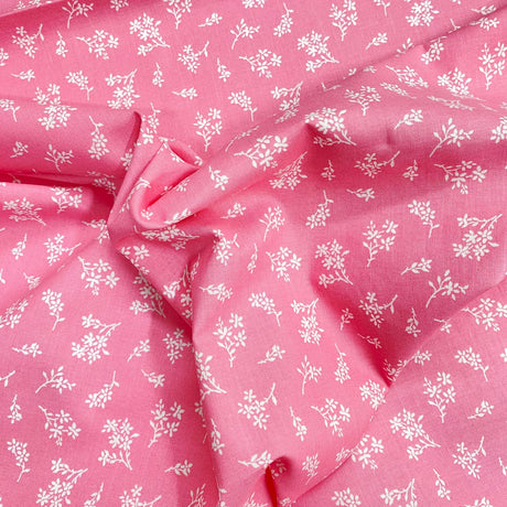 Pound A Metre Per Metre Per Metre Beautiful Digitally Printed 100% Cotton- 45" Wide (Pink Floral)