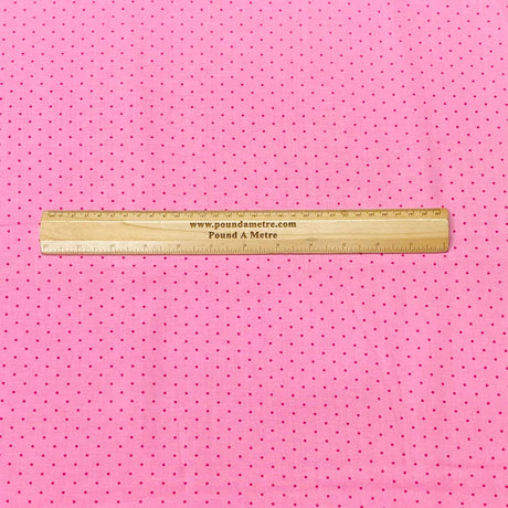 Pound A Metre Per Metre Per Metre Beautiful Digitally Printed 100% Cotton- 45" Wide (Pink Polka)