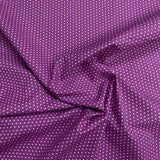 Pound A Metre Per Metre Per Metre Beautiful Digitally Printed 100% Cotton- 45" Wide (Purple Polka)