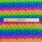 Pound A Metre Per Metre Per Metre Beautiful Digitally Printed 100% Cotton- 45" Wide (Rainbow Butterflies)