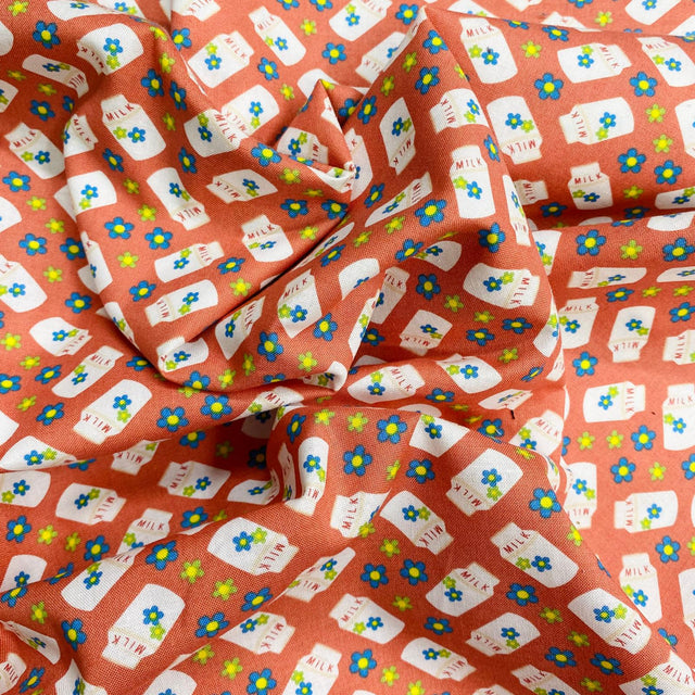 Pound A Metre Per Metre Per Metre Beautiful Digitally Printed 100% Cotton- 45" Wide (Red Bottle) (Cotton-Deal)