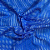 Pound A Metre Per Metre Per Metre Beautiful Digitally Printed 100% Cotton- 45" Wide (Royal Polka)