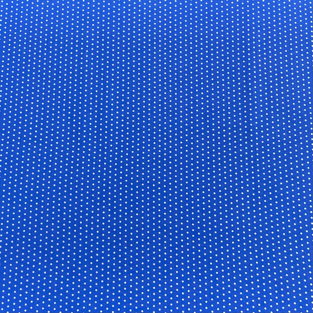 Pound A Metre Per Metre Per Metre Beautiful Digitally Printed 100% Cotton- 45" Wide (Royal Polka)