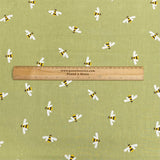 Pound A Metre Per Metre Per Metre Beautiful Digitally Printed 100% Cotton- 45" Wide (Sage Bees)