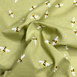 Pound A Metre Per Metre Per Metre Beautiful Digitally Printed 100% Cotton- 45" Wide (Sage Bees)