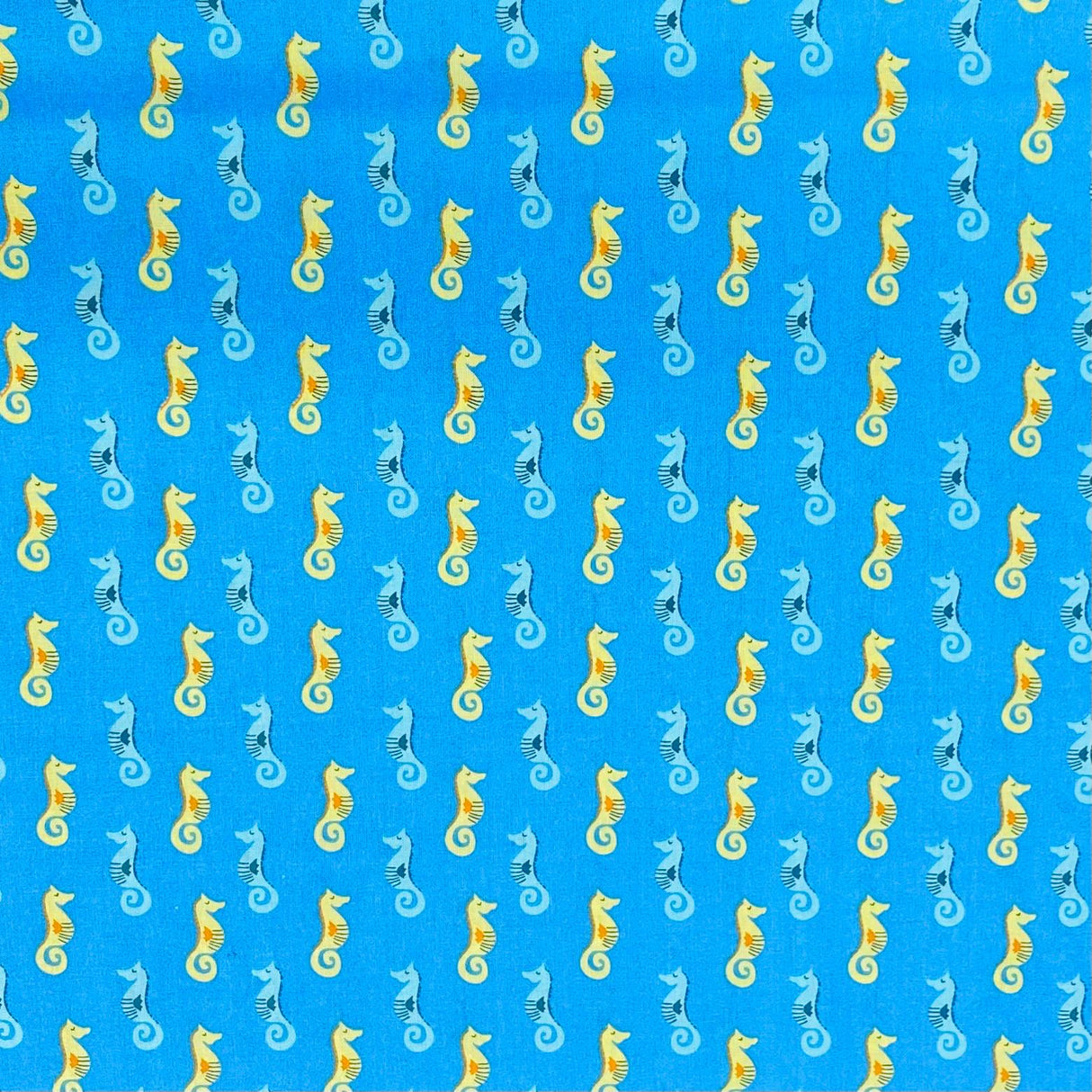 Pound A Metre Per Metre Per Metre Beautiful Digitally Printed 100% Cotton- 45" Wide (Seahorse)
