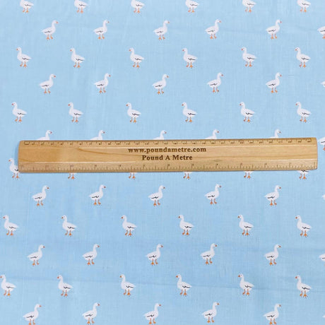 Pound A Metre Per Metre Per Metre Beautiful Digitally Printed 100% Cotton- 45" Wide (Sky Ducks)
