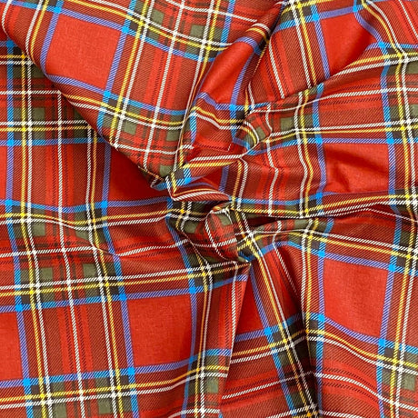 Pound A Metre Per Metre Per Metre Beautiful Digitally Printed 100% Cotton- 45" Wide (Tartan)