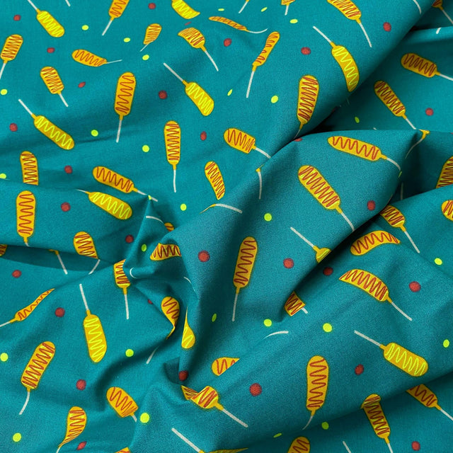 Pound A Metre Per Metre Per Metre Beautiful Digitally Printed 100% Cotton- 45" Wide (Teal)